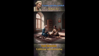 پند استاد به شاگرد بر اساس حکایتی از گلستان سعدی شیرازی(آذری)